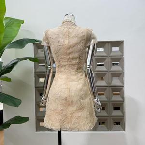 High Quality Elegant V-Neck Bohemian Cotton Mini <b>Dress</b> With Sleeve A-Line Empire Waist <b>Summer</b> Women's <b>Dress</b> - Product Image 3
