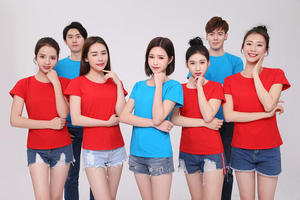เสื้อยืดคอกลมคุณภาพสูง ผ้าฝ้าย 60% โพลีเอสเตอร์ 40% ใส่ได้ทั้งชายและหญิง สไตล์ลำลอง ใส่ได้ทุกวัน แขนสั้น สกรีนโลโก้ได้ เสื้อยืดผู้ชาย - Product Image 6