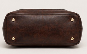 Sac fourre-tout de plage bohème vintage en cuir véritable de qualité supérieure, marron, pour femmes, sac à main de luxe, poche avant, fermeture magnétique - Product Image 4