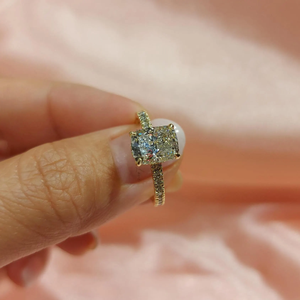 2 carat Women's Rose Gold Asscher Brilliant Cut Diamond <b>Solitaire</b> Engagement <b>Ring</b> Classic Style Natural Diamond Jewelry luxury - Product Image 3