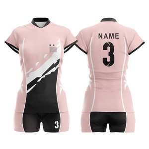 Women <b>Volleyball</b> Team Uniform <b>Set</b> Quick Dry Breathable Jersey Short Sleeve Sports Kit Custom Name Number Print - Product Image 2