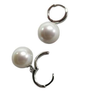 Perlas Redondas Grandes de Agua Dulce de 11-12 mm, Simples y Limpias, con Hebilla de Plata S925 para Pendientes Largos Elegantes - Product Image 5