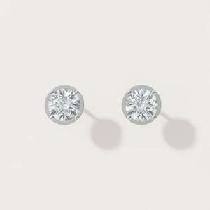 Boucles d'oreilles clous en diamant de laboratoire en gros, argent 925, prix d'usine, boucles d'oreilles en argent avec diamants créés en laboratoire - Product Image 1