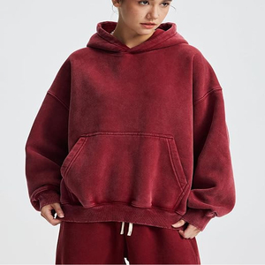 Ladies Premium Polyester/Cotton Fleece Hooded Knitted Full Sleeve Regular Length Autumn Wear <b>Waterproof</b> Breathable Pockets - Product Image 6