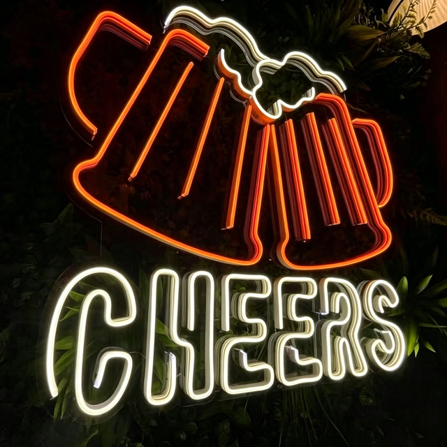 LED neon signs, remote-controlled 3D advertising, suitable for commercial spaces, birthday parties, clubs, cafes, and other venu