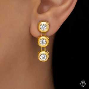 Ensemble de bijoux de mode PRAO Collier en cristal anti-ternissement avec boucles d'oreilles élégant et luxueux - Product Image 3