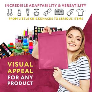 Rosa caldo 2 Mil polietilene buste per la spedizione 500 12X15.5 pollici autosigillanti Poly mailer per abbigliamento - Product Image 5