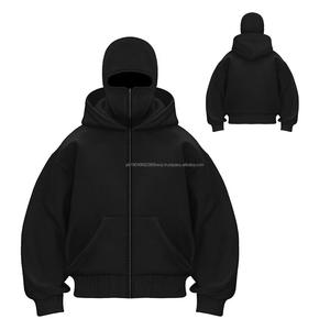 Ensemble de vêtements pour homme de haute qualité 100% coton, sweat-shirt d'hiver avec masque balaclava - Product Image 1