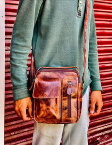 Attractive Designer Looking Traveling Shopping <b>Crossbody</b> style Pure Leather Handbag Antique Latest Designer Handbag items sets - Product Image 2