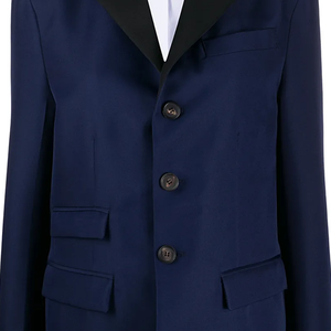 Nouveau Blazer Unisexe Haut de Gamme Sur Mesure pour Homme, Costume d'Affaires Bleu en Polyester Coupe Slim Anti-Plis Anti-Statique, Veste de Costume à Simple Boutonnage - Product Image 5