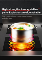 Cuisinière à induction commerciale à 2 brûleurs, cuisinière à induction électrique en acier inoxydable pour restaurant, hôtel, cuisine commerciale