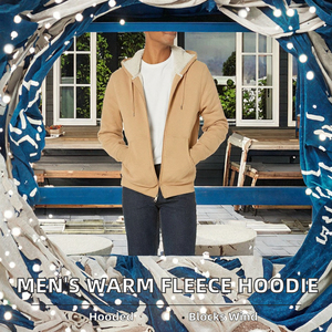 Sweat à capuche zippé pour homme en polaire doublé sherpa 100 % coton, thermique, à manches longues, tactique, chaud et doux, pour l'extérieur - Product Image 5