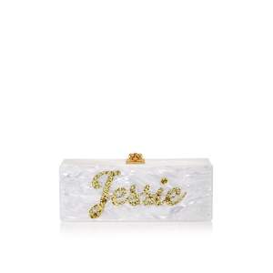 Pochette de soirée en résine, accessoire de mode en cristal pour femmes, pour mariage - Product Image 1