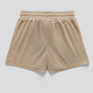 Pantalones Cortos Beige para Hombre, 100% Algodón, Lavados, con Cordón en la Cintura, Bolsillos, Transpirables, Casuales, de Tiro Medio - Product Image 2