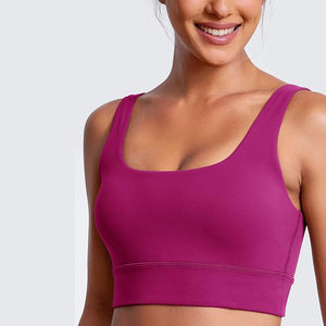 เสื้อชั้นในกีฬาแบบยาวสำหรับผู้หญิง รองรับแรงกระแทกสูง แผ่นรองถอดได้ สายไขว้หลัง ไร้ตะเข็บ ระบายอากาศได้ดี ผลิตจากไนลอนและสแปนเด็กซ์ เหมาะสำหรับโยคะ - Product Image 3