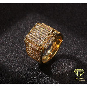 Bague de luxe en argent sterling 925 avec diamant de laboratoire carré pour les acheteurs de bijoux en gros - Product Image 2
