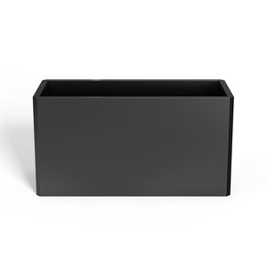 Jardinière en acier galvanisé noir sans soudure de 133 L, aucun assemblage requis, pour la maison, le jardin extérieur, pot de fleurs de style américain - Product Image 1