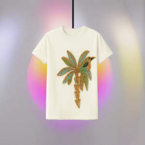 Camiseta Casual de Algodón Transpirable para Hombre, con Logotipo de Mariposa en la Parte Delantera, Estilo Moderno para Vacaciones, Talla Grande - Product Image 5