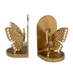 Porte-livres en métal décoratif de haute qualité, papillon doré, vente chaude, porte-livres en aluminium - Product Image 1