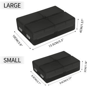 กล่องใส่ยาพกพาแบบพับได้ 7 ช่อง 2 ชิ้น พร้อมช่องใส่ในกระเป๋า - Product Image 2