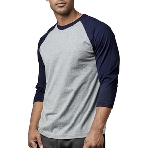 T-shirt de baseball raglan pour homme avec logo personnalisé, couleur contrastée, décontracté, design personnalisé, vêtements pour homme écologiques - Product Image 1