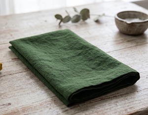 Großhandel 100% Baumwolle Bio Wiederverwendbare Handgemachte Amerikanische Moosgrüne Quadratische Serviette Umweltfreundlich Einfarbig 15x15cm - Product Image 3