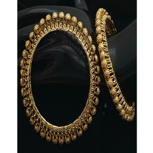 Luxury Premium Quality Gold Finish Two Set OF Openable Fashion Bangles for Women Wedding Wear Collection - Product Image 1