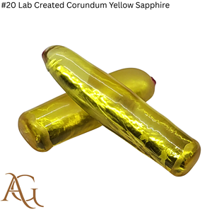 # 20 bolas de zafiro amarillo de corindón cultivado en laboratorio, sintético, de fusión por llama, gema simulada para corte lapidario - Product Image 2