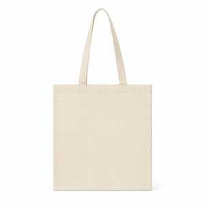 Sac fourre-tout plat en coton biologique naturel avec poignée en tissu, personnalisable avec logo, vente en gros, promotionnel, écologique, pour le marché et le shopping - Product Image 1