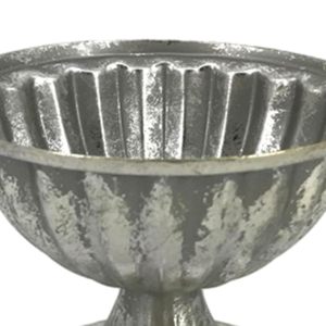 แจกันเหล็กสำหรับตกแต่งแบบคลาสสิกสำหรับห้องนั่งเล่นโต๊ะรับประทานอาหารในร่มแจกันสีเงินโบราณ - Product Image 3