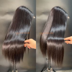 Top Quality Raw Vietnamese Hair <b>Wigs</b> Human Hair 20 Inches 2x6 Swiss Lace Front <b>Wigs</b> Bone Straight Natural Color - Product Image 5