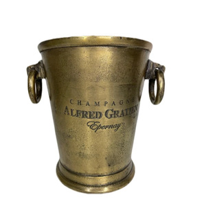 Vintage Brass Champagne Bucket Aluminum Wine Bottle <b>Cooler</b> - Product Image 5