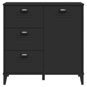 Gabinete de Almacenamiento Mediano de Madera Sintética y Plástico Negro para Sala de Estar - Product Image 6