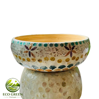 Bol de pédicure artisanal en bambou fait main pour bain de pieds, idéal pour équipement de salon de manucure de luxe et décoration de spa