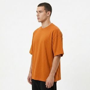 Camiseta Oversize para Hombre con Estampado Gráfico, Corte Holgado, Estilo Urbano, con Letras, Informal, de Algodón, Personalizada, OEM, Venta al por Mayor - Product Image 4