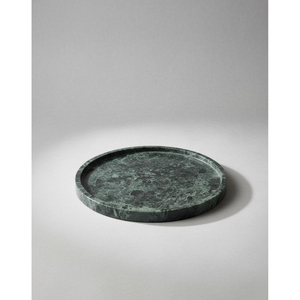Handmade Polished Black and Green Rajasthani <b>Marble</b> Stone with Handmade Round Shape Wedding Gift <b>Tray</b> Table Decor Items Supplies - Product Image 6