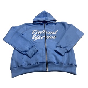 Sudadera con capucha completa de algodón 100% para hombre 2025, de alta calidad, con logo personalizado, impresión digital, relieve 3D, para invierno, lisa, al por mayor - Product Image 1