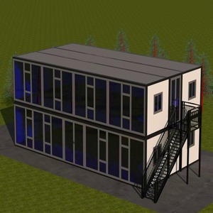 ผนังกระจกสองชั้นขนาด 40 ฟุต สามารถขยายบ้านคอนเทนเนอร์ได้ - Product Image 1