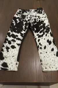 Pantalones de Cuero Genuino con Pelo, de Piel de Vacuno Auténtica, de Pierna Ancha, Holgados, Unisex, Estilo Western, Streetwear, OEM, Personalizados, Venta al por Mayor - Product Image 6