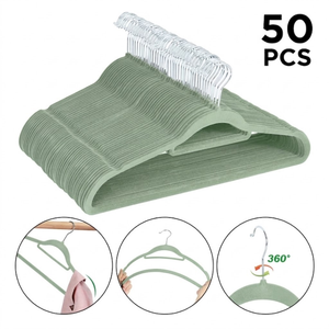 Cintre en velours personnalisé 42 cm, antidérapant, coupe-vent, écologique, de luxe, pour armoire, disponible chez Pavico VN - Product Image 2