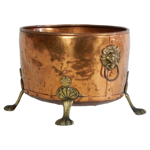 Pot de fleurs vintage en cuivre avec poignées en laiton, pot à cactus, support pour plantes d'intérieur, vase pour plantes serpentines, décoration de jardin - Product Image 3