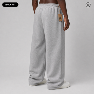 Pantalon décontracté ample à jambe droite en toile 100 % coton respirant et écologique, avec logo personnalisé et impression numérique de haute qualité - Product Image 4