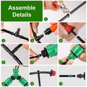 Kit Sistema di Irrigazione Automatico da Giardino 164FT, Kit Irrigazione a Goccia e Nebulizzazione per Piante, per Serre e Aiuole, Include P - Product Image 5