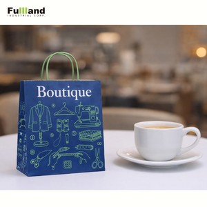 Sac en papier avec poignée, imprimé sur mesure, sac de shopping de Noël, recyclable, échantillon OEM disponible - Product Image 2