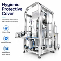 Mesin Pengisi Cairan NENOSUN Dust Cover 2 Heads Servo Piston Diving Filling Machine 2 Nozzle Volumetric Dosing Pump untuk Cairan, Pasta, dan Granul
