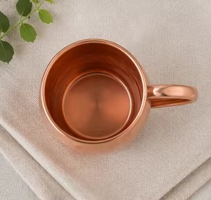 Plain Copper Mug High Quality Copper Cup Moscow Mule <b>Beer</b> Cup With Handle High quality Copper Mug - Product Image 5