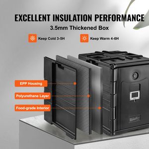 Contenitore Termico per Alimenti a Caricamento Frontale da 82 Qt in LLDPE con Doppia Chiusura a Fibbia per Catering - Product Image 3