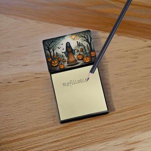 La Llorona Skeleton Halloween Sticky Note Holder Self-Sticky Accesorios de escritorio en blanco Suministros de vacaciones de Halloween recargables - Product Image 2