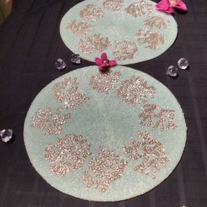 Fancy Design Luxury Party Beaded Dining <b>Table</b> <b>Runner</b> Set High Quality Dining <b>Table</b> by glowin fashion - Product Image 6