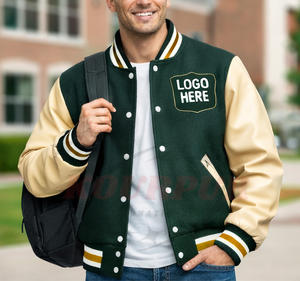 Chaqueta Universitaria Personalizada con Logotipo OEM al por Mayor, Chaqueta Letterman con Parche de Chenilla Bordado Personalizado, Chaqueta de Béisbol para Hombre - Product Image 3